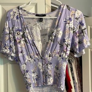 NWT Forever21 Purple floral top